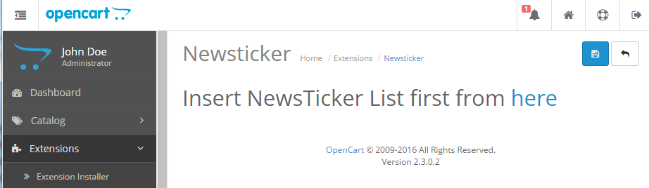 newsticker list instruction