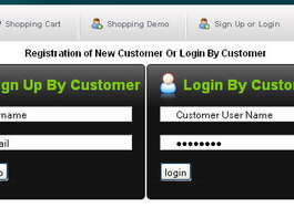 signup process at the eshopping project