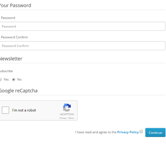Activate google recaptcha at registration page in Opencart