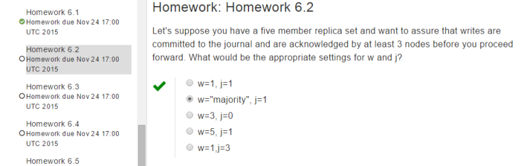 The solution to Homework 6.2 M101JS: MongoDB for Node.js Developers