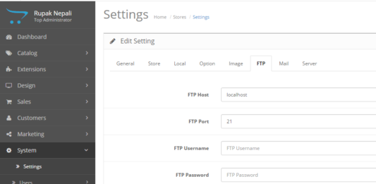 how to enable ftp in opencart