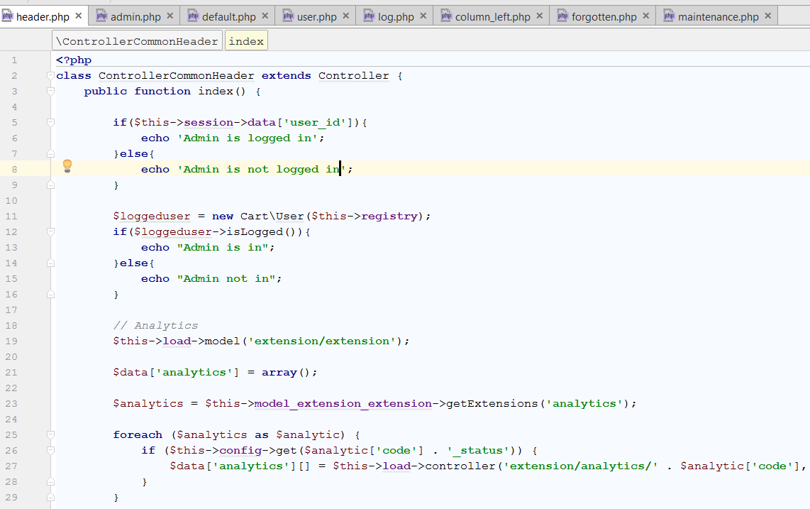 Featured image for How to check if Customer or Admin is logged in the front page of Opencart 2 and 3?