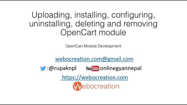 Install, configure, uninstall, remove OpenCart module video tutorial guide