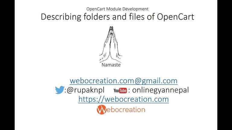 Describing files and folder of OpenCart Framework