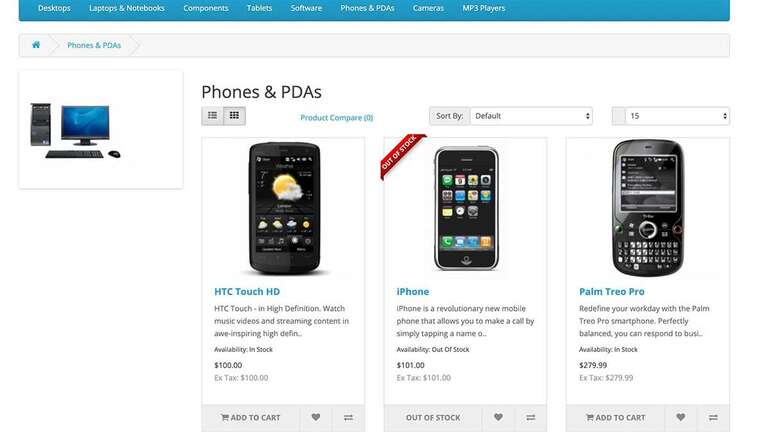 Out of Stock Sold out label, Out of Stock button Opencart 3 module for free