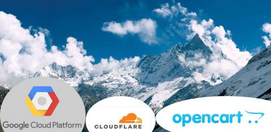 Opencart Google Cloud Platform Cloudflare