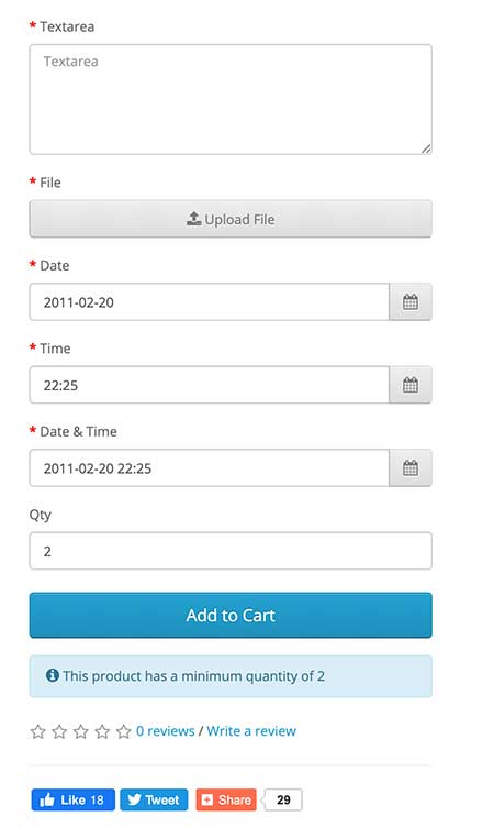 File upload in product options Opencart