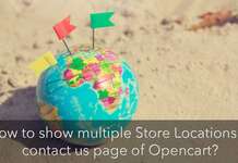 Show store locations on the contact us page