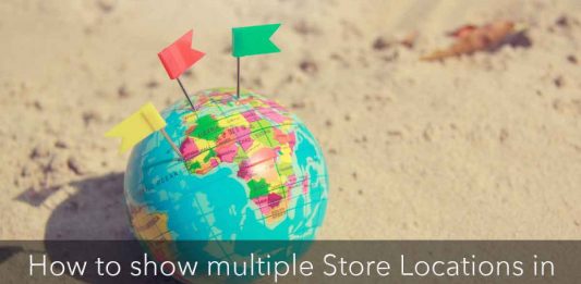 Show store locations on the contact us page