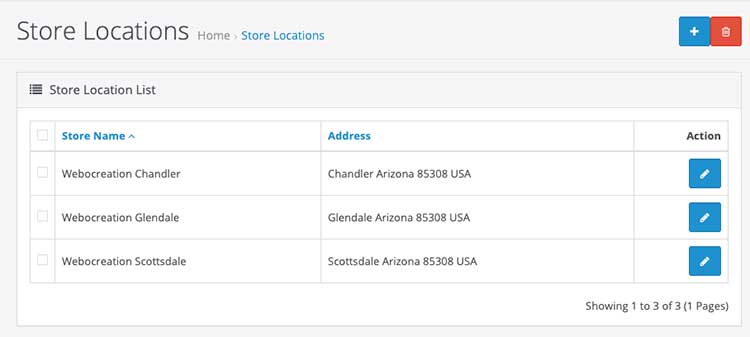 Store location in Opencart