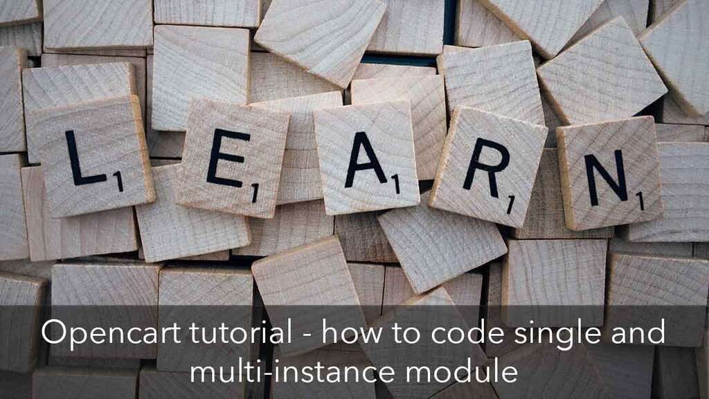 Opencart tutorial module development