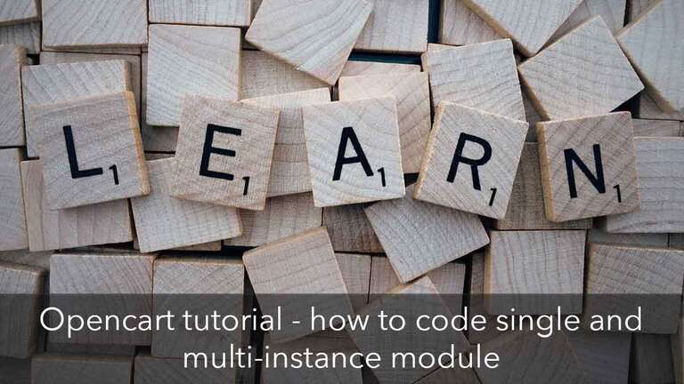 Opencart tutorial module development