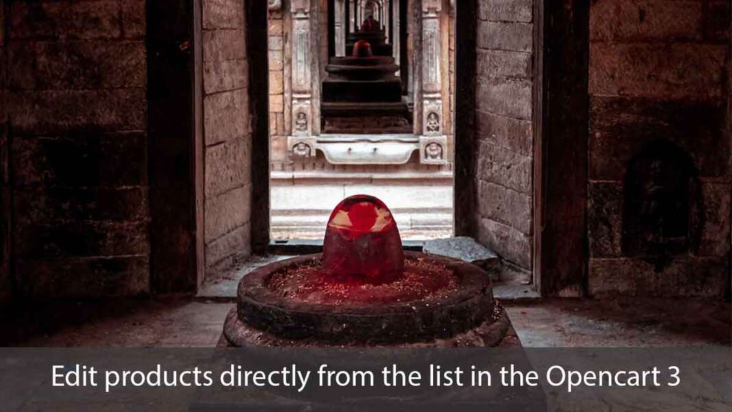 Edit products directly from product list