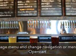change opencart menu