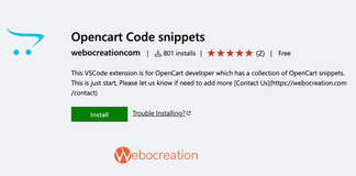 Opencart code snippets