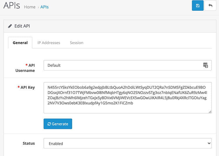 API security in Opencart