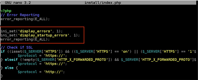 Error Reporting PHP