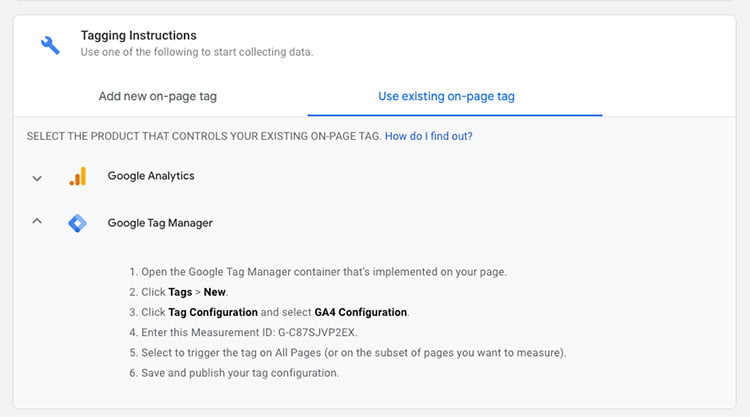 Google Tag Manager - Connection to Google Analytics