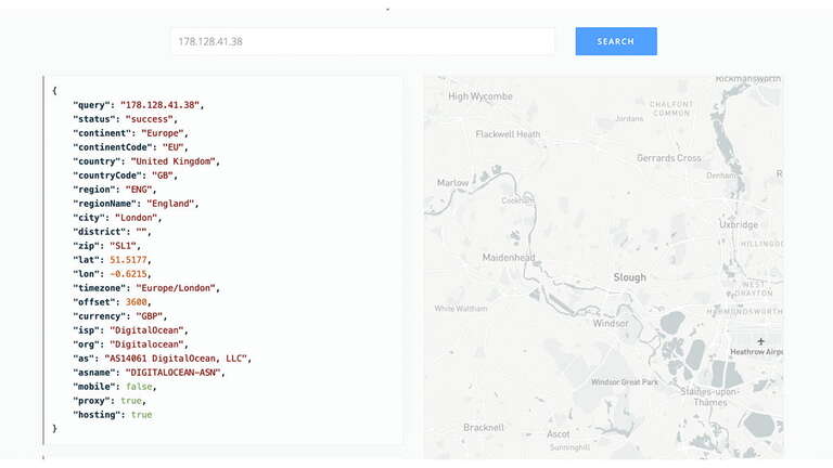 Get country code as per IP address