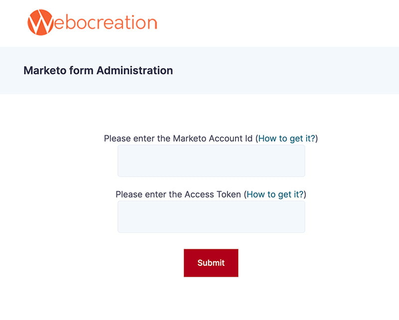 Marketo Account Id and Access Token