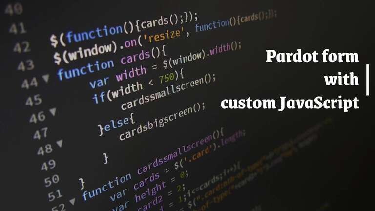 pardot with custom javascript