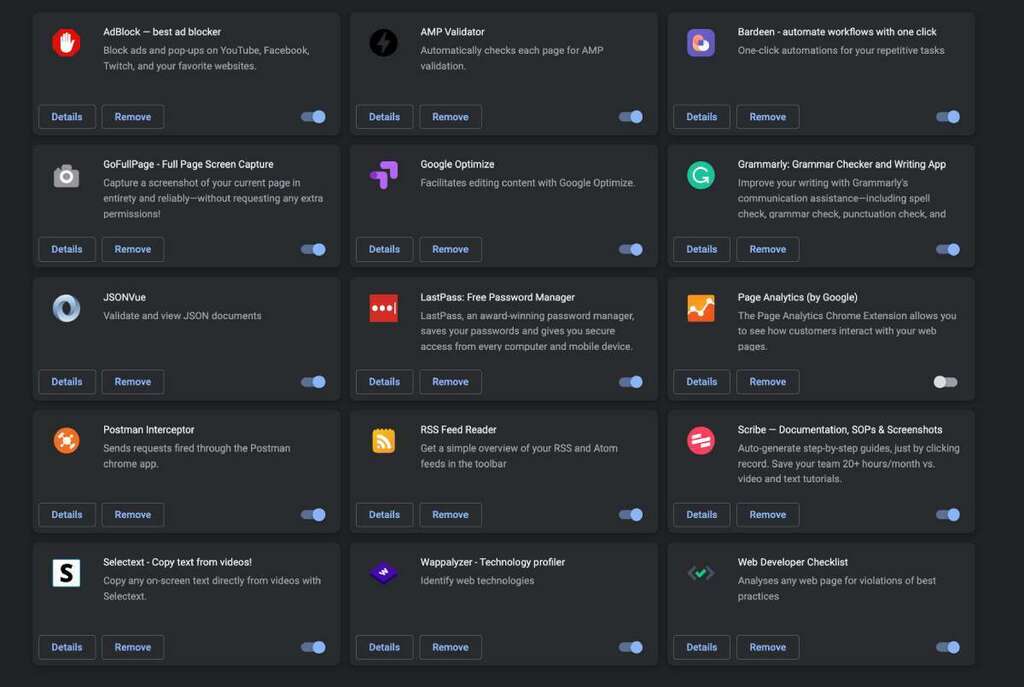 Chrome extensions for developer