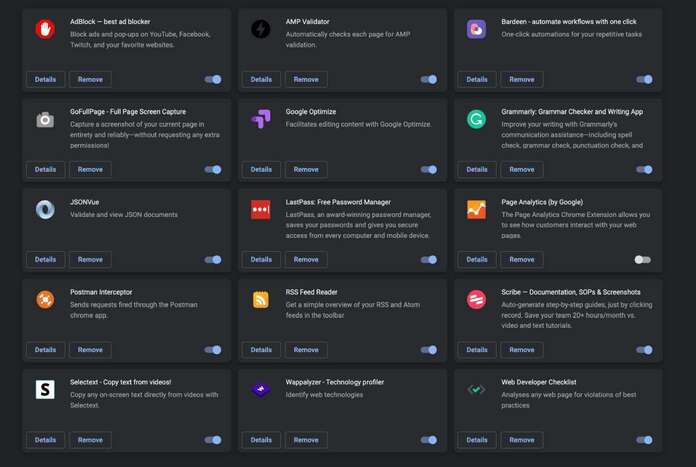 Chrome extensions for developer