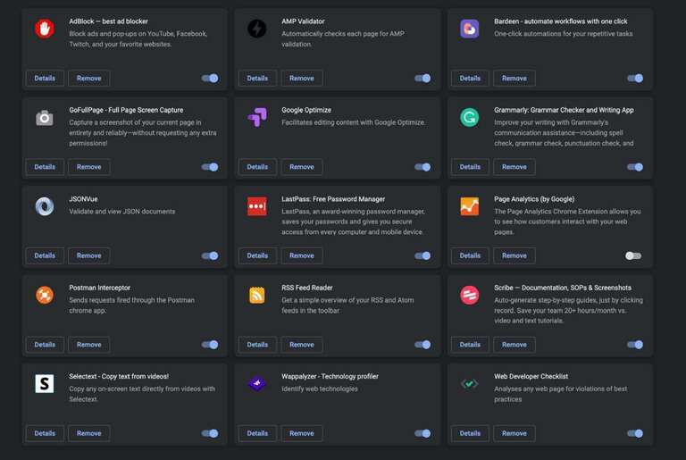 Chrome extensions for developer