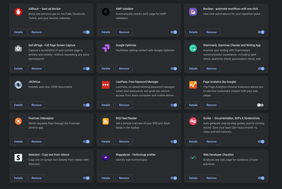 Chrome extensions for developer