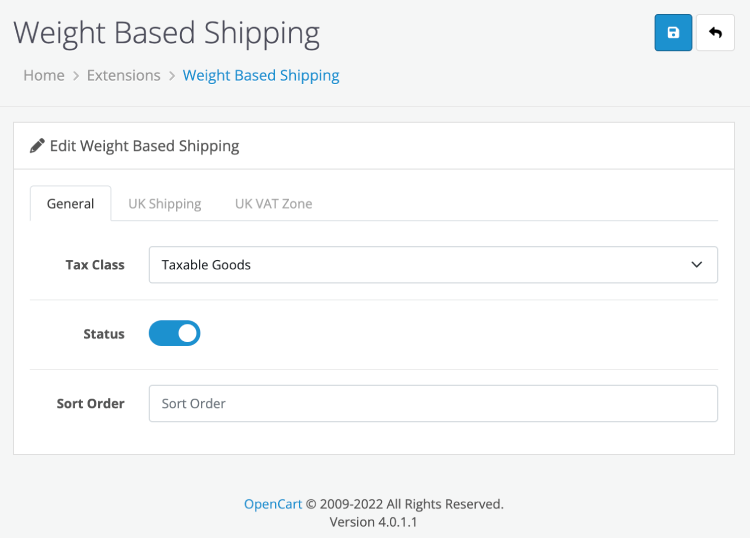 weight based shipping