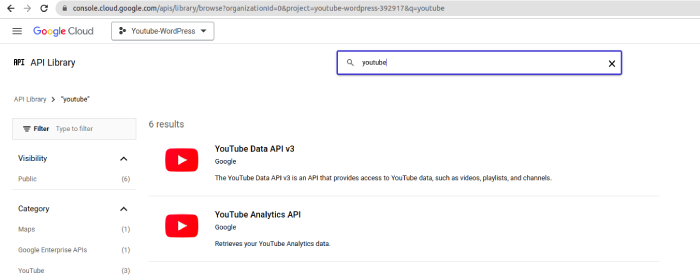 Youtube Data API v3