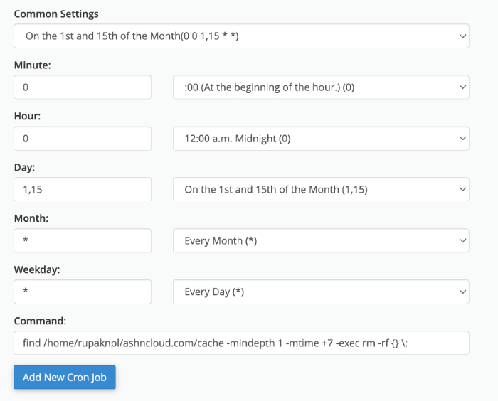 Cron Job Cpanel Opencart