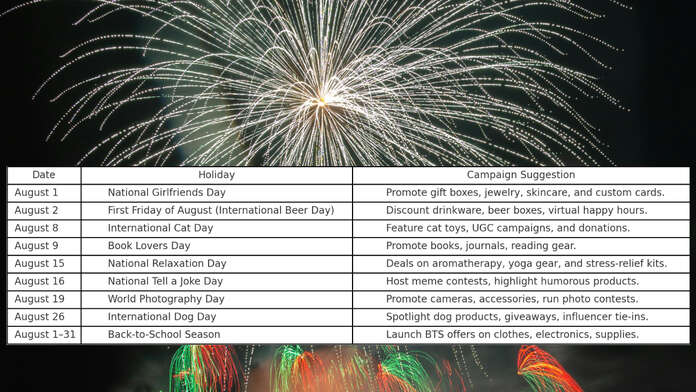 August Holidays