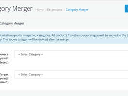 Opencart category merger extension