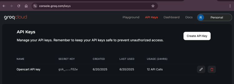 Grok AI API key