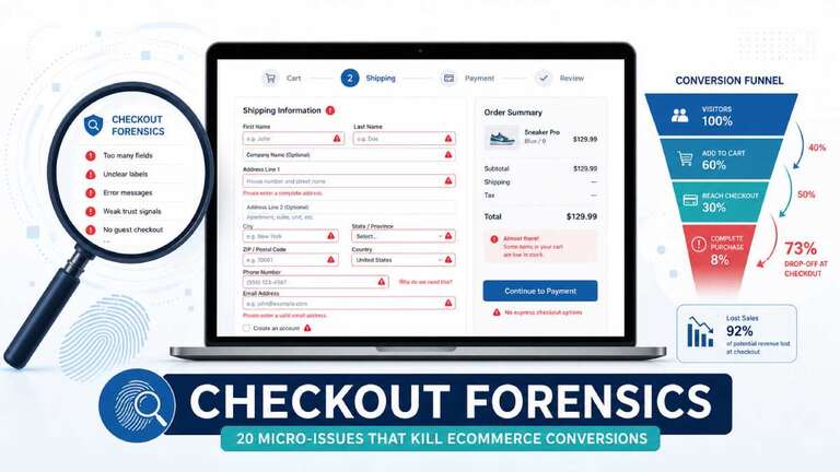 Checkout Forensics: 20 Micro‑Issues that Kill Ecommerce Conversions