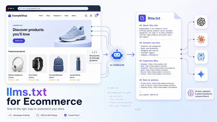 eCommerce llms.txt AI crawlers