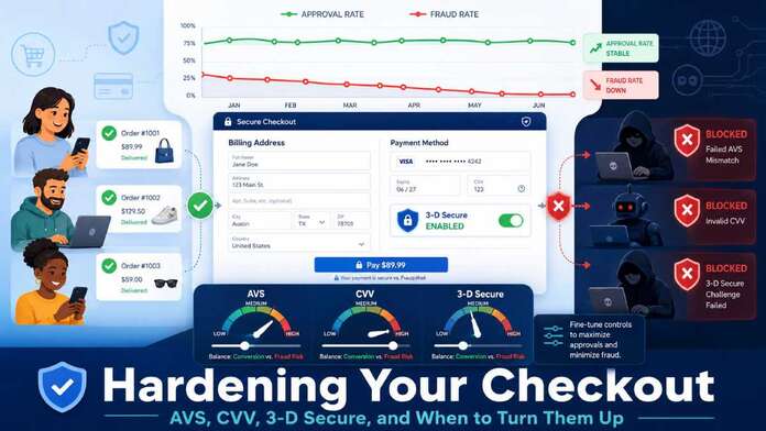 Hardening checkout 3D AVS CVV