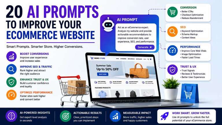 AI prompts to improve ecommerce websitea
