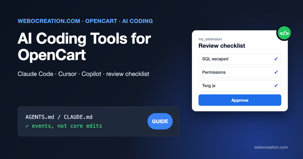 Claude code cursor copilot opencart extension development