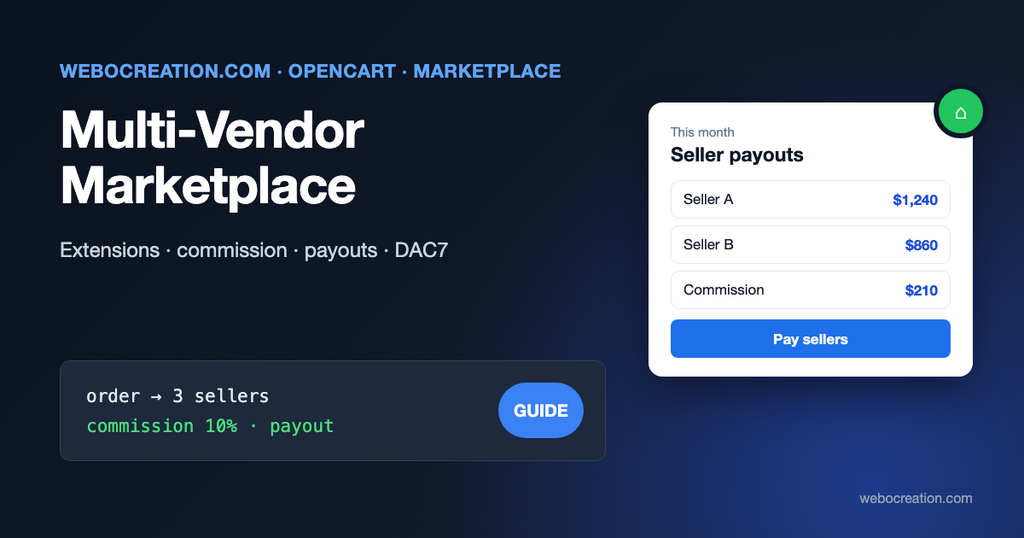 Opencart multi-vendor marketplace
