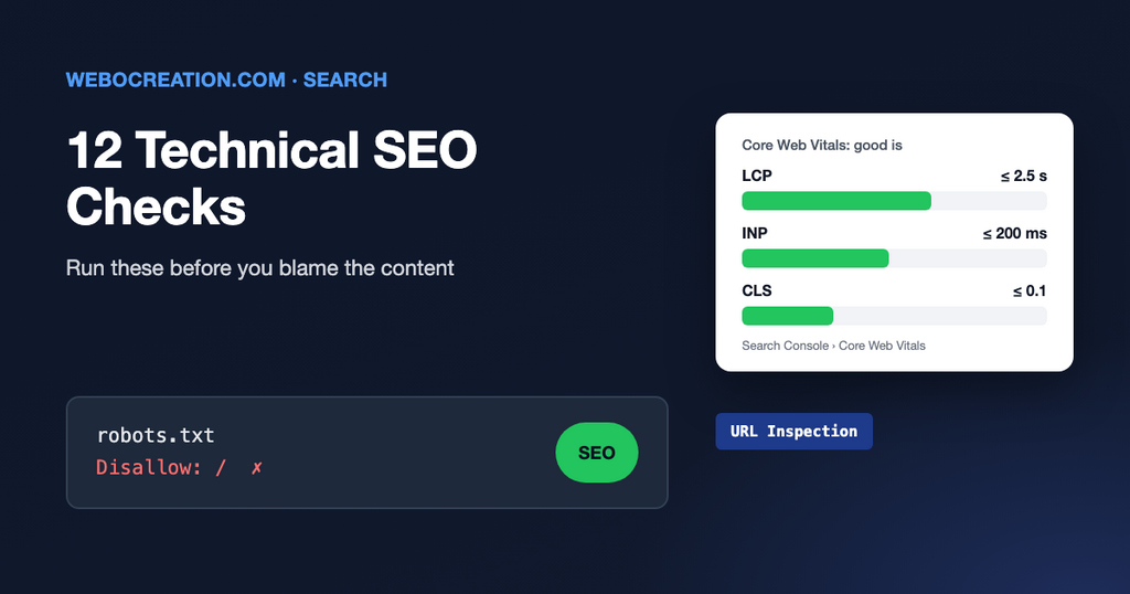 Technical SEO checks for marketers